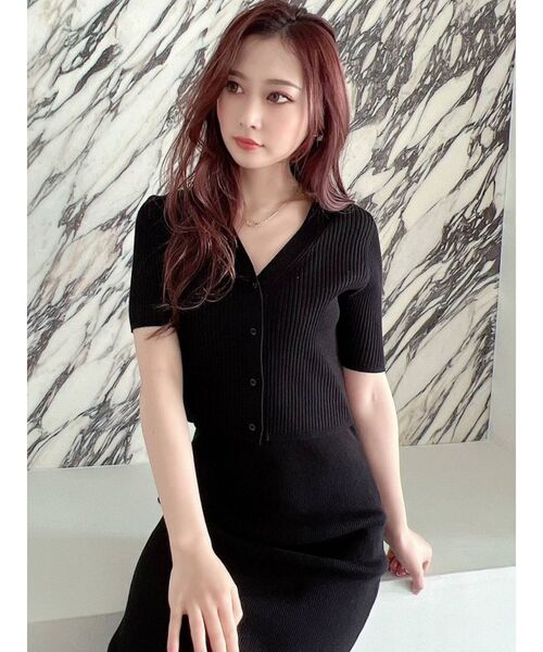 RESEXXY（リゼクシー）の「ミニマルリブニットカーディガン【セットアップ着用可能】（カーディガン/ボレロ・レディース・ブラック/ピンク/ミント/ベージュ・FREE）」の11枚目の写真