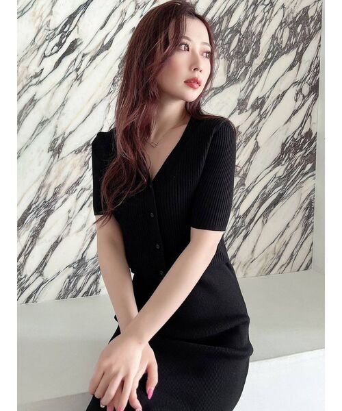 RESEXXY（リゼクシー）の「ミニマルリブニットカーディガン【セットアップ着用可能】（カーディガン/ボレロ・レディース・ブラック/ピンク/ミント/ベージュ・FREE）」の22枚目の写真