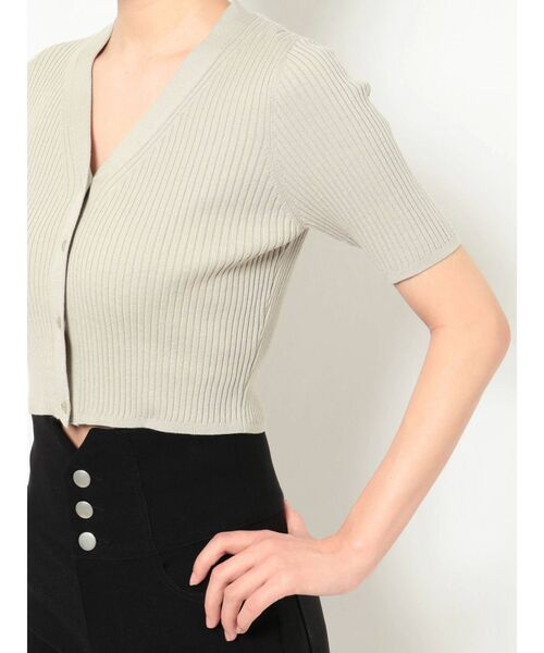 RESEXXY（リゼクシー）の「ミニマルリブニットカーディガン【セットアップ着用可能】（カーディガン/ボレロ・レディース・ブラック/ピンク/ミント/ベージュ・FREE）」の17枚目の写真