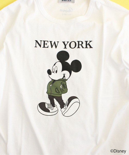 AVIREX（アヴィレックス）の「AVIREX/MICKEY MOUSE NEWYORK T-SHIRT/ アヴィレックス/ミッキーマウス ニューヨークティーシャツ（Tシャツ/カットソー・レディース・ホワイト/チャコールグレー・FREE）」の11枚目の写真