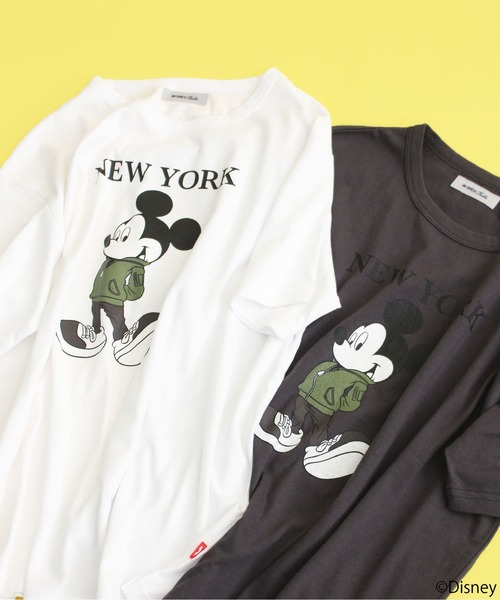 AVIREX（アヴィレックス）の「AVIREX/MICKEY MOUSE NEWYORK T-SHIRT/ アヴィレックス/ミッキーマウス ニューヨークティーシャツ（Tシャツ/カットソー・レディース・ホワイト/チャコールグレー・FREE）」の19枚目の写真