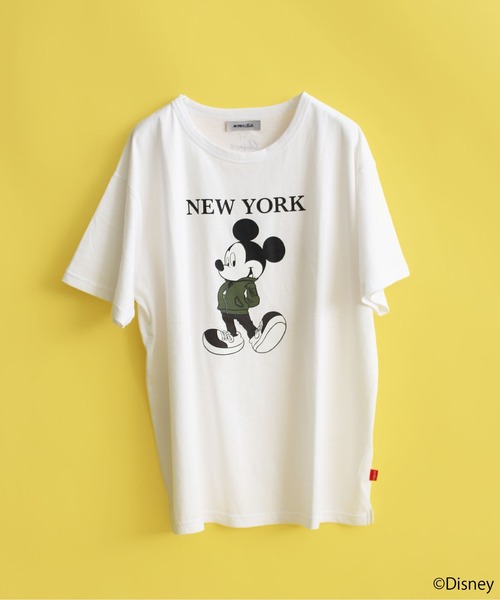 AVIREX（アヴィレックス）の「AVIREX/MICKEY MOUSE NEWYORK T-SHIRT/ アヴィレックス/ミッキーマウス ニューヨークティーシャツ（Tシャツ/カットソー・レディース・ホワイト/チャコールグレー・FREE）」の20枚目の写真