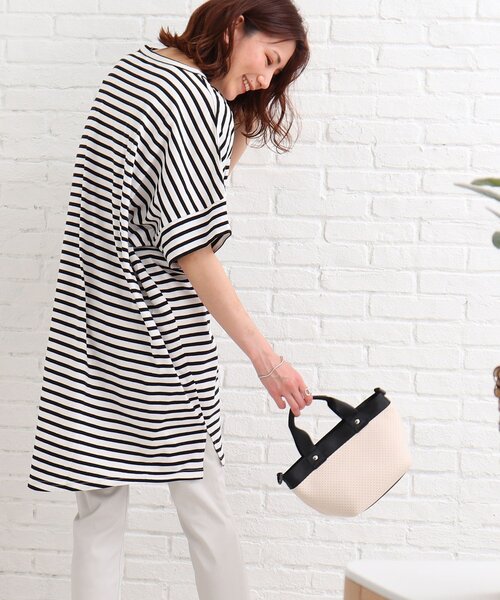 SHOO・LA・RUE(シューラルー)の「◆ビッグドルマンTシャツワンピース(ワンピース・レディース・ブラック/カーキ/ライトパープル/ブラック系2/ピンク系7・00)」の12枚目の写真