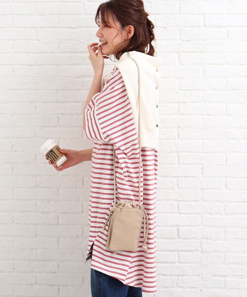 SHOO・LA・RUE(シューラルー)の「◆ビッグドルマンTシャツワンピース(ワンピース・レディース・ブラック/カーキ/ライトパープル/ブラック系2/ピンク系7・00)」の18枚目の写真