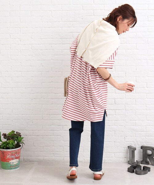 SHOO・LA・RUE(シューラルー)の「◆ビッグドルマンTシャツワンピース(ワンピース・レディース・ブラック/カーキ/ライトパープル/ブラック系2/ピンク系7・00)」の21枚目の写真