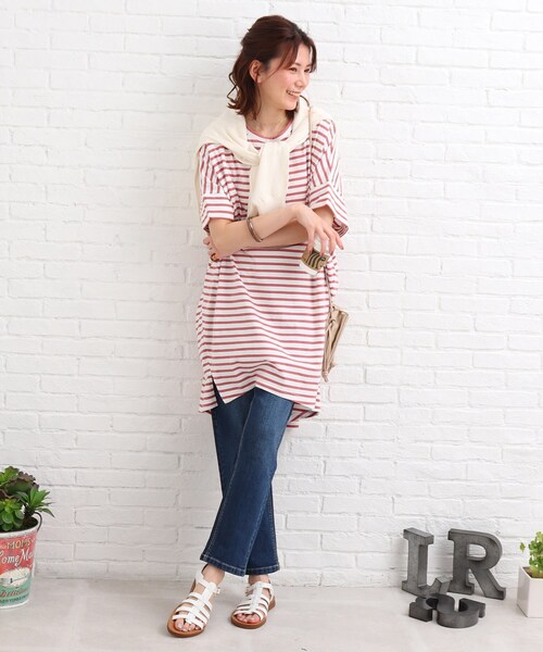 SHOO・LA・RUE(シューラルー)の「◆ビッグドルマンTシャツワンピース(ワンピース・レディース・ブラック/カーキ/ライトパープル/ブラック系2/ピンク系7・00)」の22枚目の写真