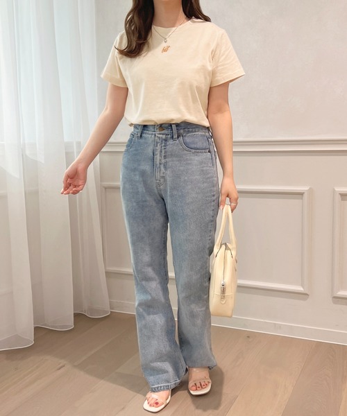 apres jour(アプレジュール)の「ちびロゴ刺繍Tシャツ【ZOZOTOWN限定アイテム】(Tシャツ/カットソー・レディース・ピンク/アイボリー/オフホワイト・フリー/X-LARGE)」の16枚目の写真