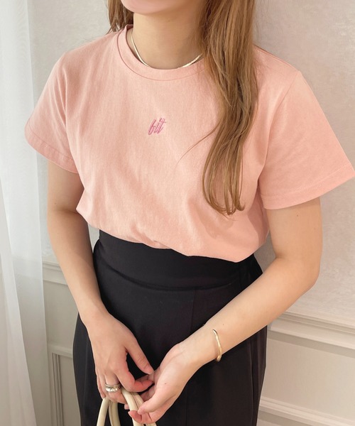 apres jour(アプレジュール)の「ちびロゴ刺繍Tシャツ【ZOZOTOWN限定アイテム】(Tシャツ/カットソー・レディース・ピンク/アイボリー/オフホワイト・フリー/X-LARGE)」の20枚目の写真