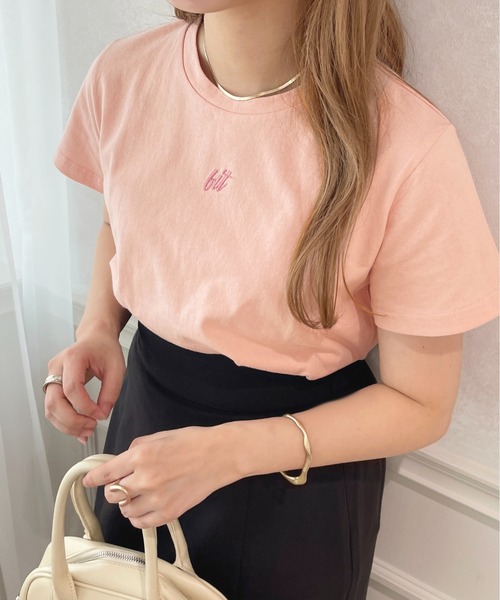 apres jour(アプレジュール)の「ちびロゴ刺繍Tシャツ【ZOZOTOWN限定アイテム】(Tシャツ/カットソー・レディース・ピンク/アイボリー/オフホワイト・フリー/X-LARGE)」の21枚目の写真