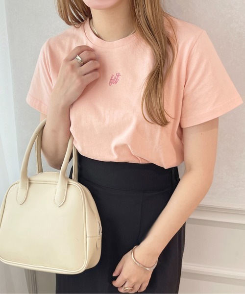 apres jour(アプレジュール)の「ちびロゴ刺繍Tシャツ【ZOZOTOWN限定アイテム】(Tシャツ/カットソー・レディース・ピンク/アイボリー/オフホワイト・フリー/X-LARGE)」の22枚目の写真