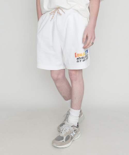 PRIDECOLLECTION グラフィック スウェットショートパンツ BRIGHT WHITE PRIDECOLLECTION グラフィック スウェットショートパンツ BRIGHT WHITE