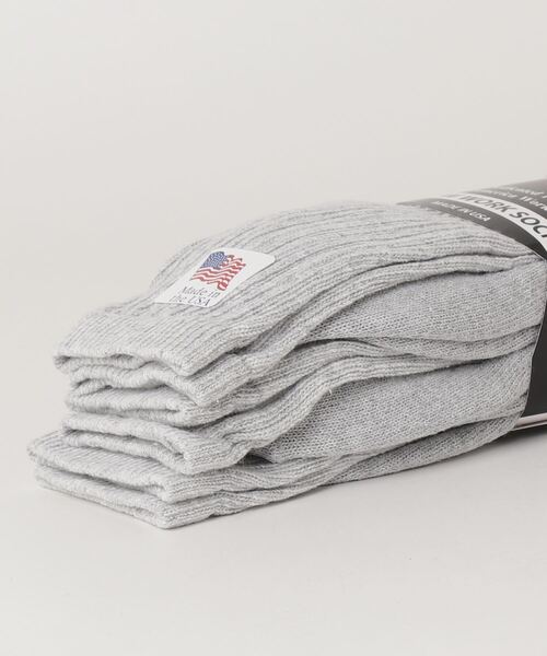Railroad Sock(レイルロードソック)の「Railroad Sock Men's 3 Pair Premium Cotton Crew Socks(ソックス/靴下・メンズ・ホワイト/ブラック/グレー/ネイビー・FREE)」の5枚目の写真