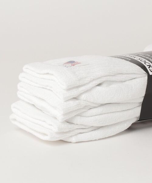 Railroad Sock(レイルロードソック)の「Railroad Sock Men's 3 Pair Premium Cotton Crew Socks(ソックス/靴下・メンズ・ホワイト/ブラック/グレー/ネイビー・FREE)」の6枚目の写真