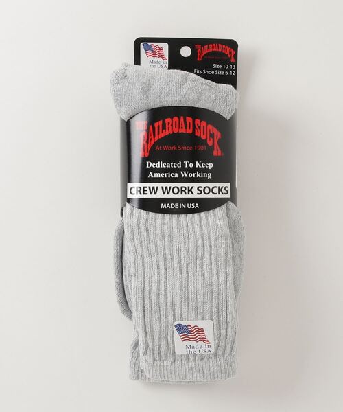 Railroad Sock(レイルロードソック)の「Railroad Sock Men's 3 Pair Premium Cotton Crew Socks(ソックス/靴下・メンズ・ホワイト/ブラック/グレー/ネイビー・FREE)」の16枚目の写真