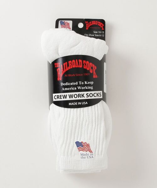 Railroad Sock(レイルロードソック)の「Railroad Sock Men's 3 Pair Premium Cotton Crew Socks(ソックス/靴下・メンズ・ホワイト/ブラック/グレー/ネイビー・FREE)」の18枚目の写真
