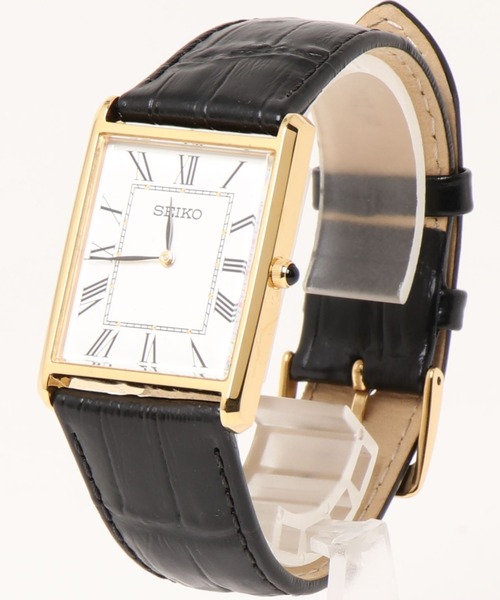 SEIKO（セイコー）の「SEIKO セイコー / スクエアフェイス 日本製クォーツ レザーベルト 日常生活防水 アナログ腕時計 // SWRシリーズ（アナログ腕時計・レディース・ブラック×ゴールド/シルバー×ブラック・FREE）」の21枚目の写真