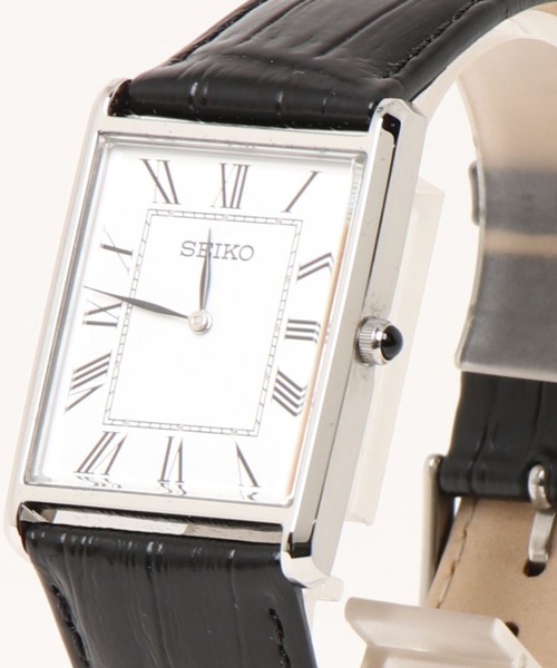 SEIKO（セイコー）の「SEIKO セイコー / スクエアフェイス 日本製クォーツ レザーベルト 日常生活防水 アナログ腕時計 // SWRシリーズ（アナログ腕時計・レディース・ブラック×ゴールド/シルバー×ブラック・FREE）」の22枚目の写真