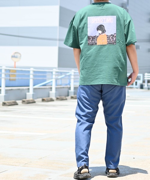 Ritzy（リッツィー）の「10/天竺 EMO NIGHT ブリントTシャツ レディース メンズ（Tシャツ/カットソー・メンズ・チャコール/グリーン/ホワイト/イエロー・LARGE/X-LARGE/MEDIUM）」の13枚目の写真