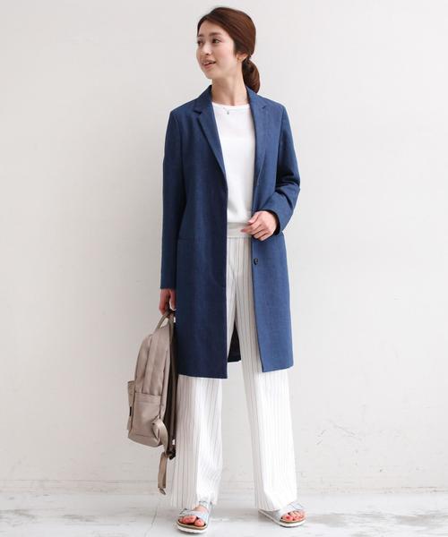 BEAUTY&YOUTH UNITED ARROWS（ビューティーアンドユースユナイテッドアローズ）の「BYTF デニムチェスターコート ◆（チェスターコート・レディース・コバルトブルー・MEDIUM/SMALL）」の12枚目の写真