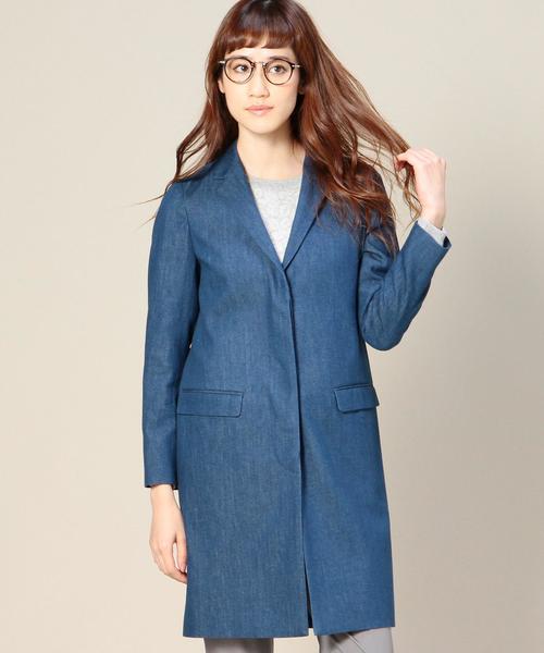 BEAUTY&YOUTH UNITED ARROWS（ビューティーアンドユースユナイテッドアローズ）の「BYTF デニムチェスターコート ◆（チェスターコート・レディース・コバルトブルー・MEDIUM/SMALL）」の13枚目の写真