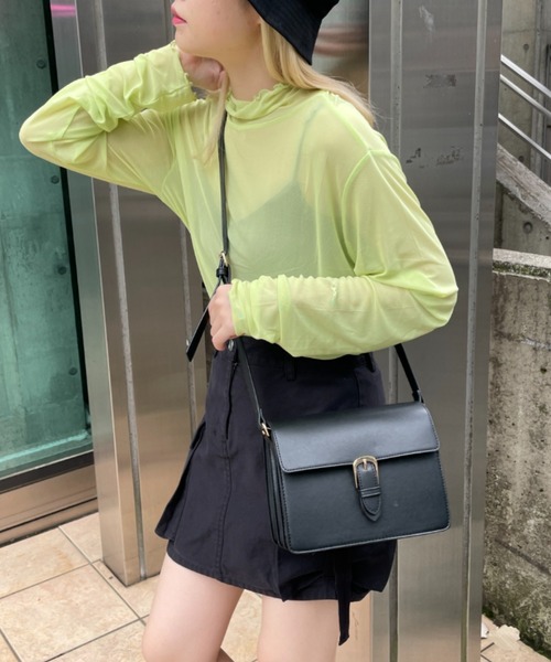 WEGO(ウィゴー)の「WEGO/シアータートルロンT(Tシャツ/カットソー・レディース・ホワイト/ブラック/ブラウン/ライム/その他1/その他2/ライトパープル/オレンジ・FREE)」の13枚目の写真