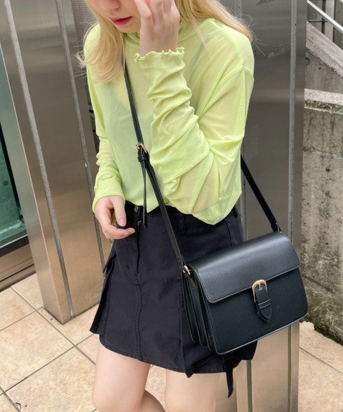 WEGO(ウィゴー)の「WEGO/シアータートルロンT(Tシャツ/カットソー・レディース・ホワイト/ブラック/ブラウン/ライム/その他1/その他2/ライトパープル/オレンジ・FREE)」の14枚目の写真