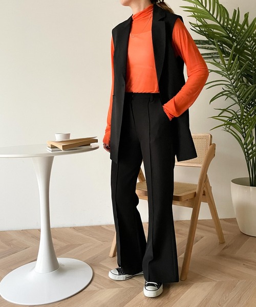 WEGO(ウィゴー)の「WEGO/シアータートルロンT(Tシャツ/カットソー・レディース・ホワイト/ブラック/ブラウン/ライム/その他1/その他2/ライトパープル/オレンジ・FREE)」の17枚目の写真