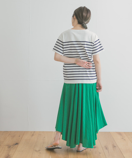 ITEMS URBANRESEARCH（アイテムズ アーバンリサーチ）の「パネルボーダーTシャツ（Tシャツ/カットソー・レディース・ブラック系その他/ベージュ系その他/ブルー系その他・FREE）」の16枚目の写真