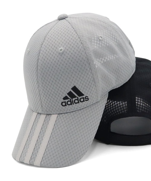 adidas(アディダス)の「アディダス メッシュキャップ 3本ライン UV(キャップ・メンズ・ネイビー/ベージュ/ブラック/ホワイト/グレー/ブラック×ブラック・FREE/X-LARGE)」の4枚目の写真