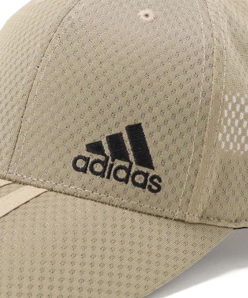 adidas(アディダス)の「アディダス メッシュキャップ 3本ライン UV(キャップ・メンズ・ネイビー/ベージュ/ブラック/ホワイト/グレー/ブラック×ブラック・FREE/X-LARGE)」の8枚目の写真