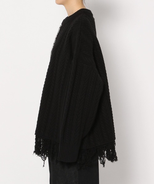 PAGEBOY(ページボーイ)の「MIXケーブルBIGプルオーバー(ニット/セーター・レディース・ブラック/オフホワイト・FREE)」の20枚目の写真