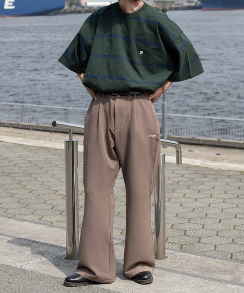 Perushu（ペルーシュ）の「ワイドフレアスラックス（スラックス・メンズ・ライトブルー/ブラック/ピンク/ライトグリーン/モカ・SMALL/MEDIUM/LARGE）」の17枚目の写真