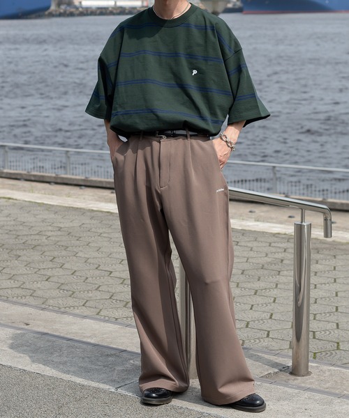 Perushu（ペルーシュ）の「ワイドフレアスラックス（スラックス・メンズ・ライトブルー/ブラック/ピンク/ライトグリーン/モカ・SMALL/MEDIUM/LARGE）」の18枚目の写真