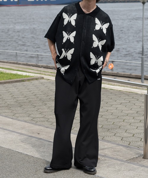 Perushu（ペルーシュ）の「ワイドフレアスラックス（スラックス・メンズ・ライトブルー/ブラック/ピンク/ライトグリーン/モカ・SMALL/MEDIUM/LARGE）」の6枚目の写真