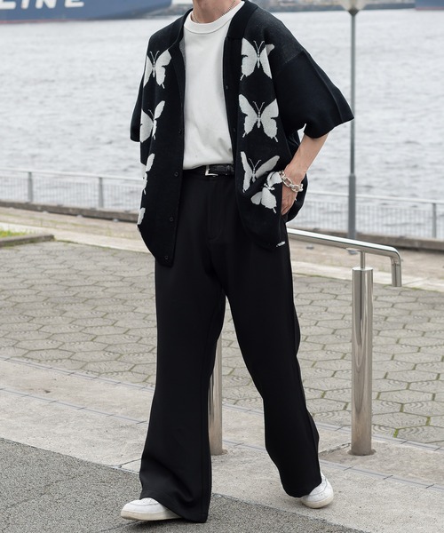 Perushu（ペルーシュ）の「ワイドフレアスラックス（スラックス・メンズ・ライトブルー/ブラック/ピンク/ライトグリーン/モカ・SMALL/MEDIUM/LARGE）」の8枚目の写真