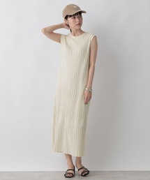 LOWRYS FARM | ランダムテレコノースリーブワンピース　352708(ワンピース)