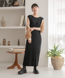 LOWRYS FARM | ランダムテレコノースリーブワンピース　352708(ワンピース)