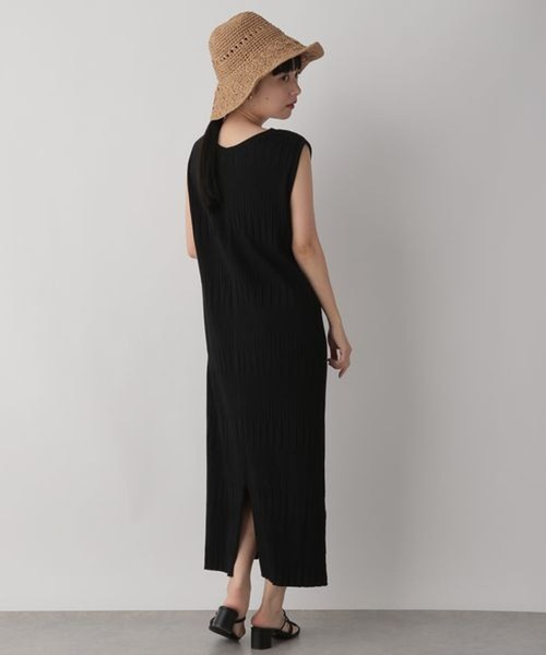 LOWRYS FARM（ローリーズファーム）の「ランダムテレコノースリーブワンピース　352708（ワンピース・レディース・ブラック/ブラウン/オレンジ/アイボリー・FREE）」の10枚目の写真