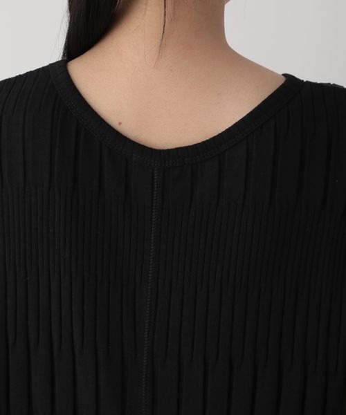 LOWRYS FARM（ローリーズファーム）の「ランダムテレコノースリーブワンピース　352708（ワンピース・レディース・ブラック/ブラウン/オレンジ/アイボリー・FREE）」の17枚目の写真