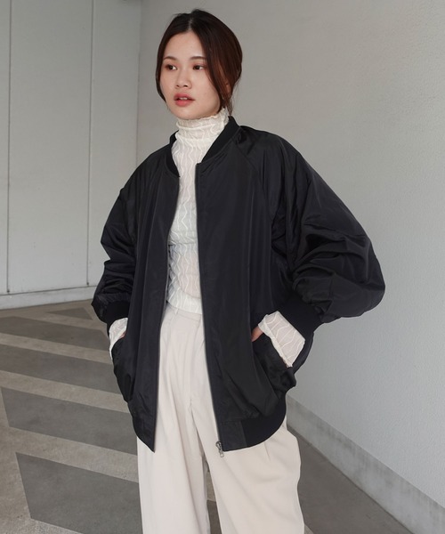 CORNERS(コーナーズ)の「オーバーサイズMA-1(MA-1・レディース・カーキ/アイボリー/ブラック・M/L)」の20枚目の写真