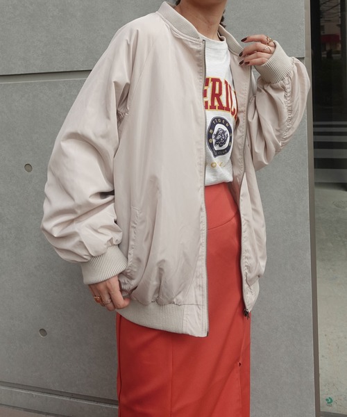 CORNERS(コーナーズ)の「オーバーサイズMA-1(MA-1・レディース・カーキ/アイボリー/ブラック・M/L)」の21枚目の写真