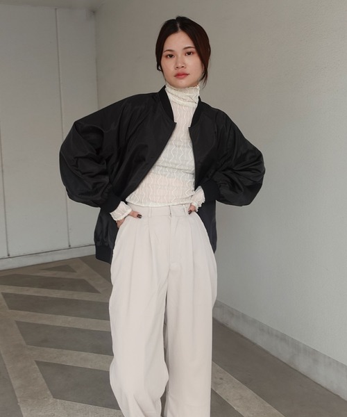 CORNERS(コーナーズ)の「オーバーサイズMA-1(MA-1・レディース・カーキ/アイボリー/ブラック・M/L)」の10枚目の写真