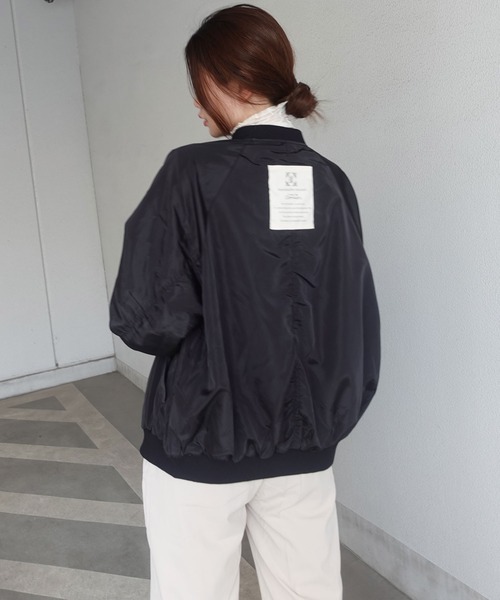 CORNERS(コーナーズ)の「オーバーサイズMA-1(MA-1・レディース・カーキ/アイボリー/ブラック・M/L)」の9枚目の写真