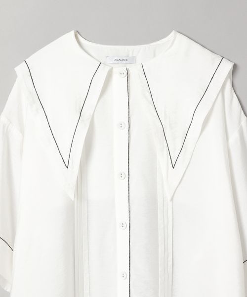 きんもく JEANASIS（ジーナシス）の「BIGカラーステッチシャツSS/156684