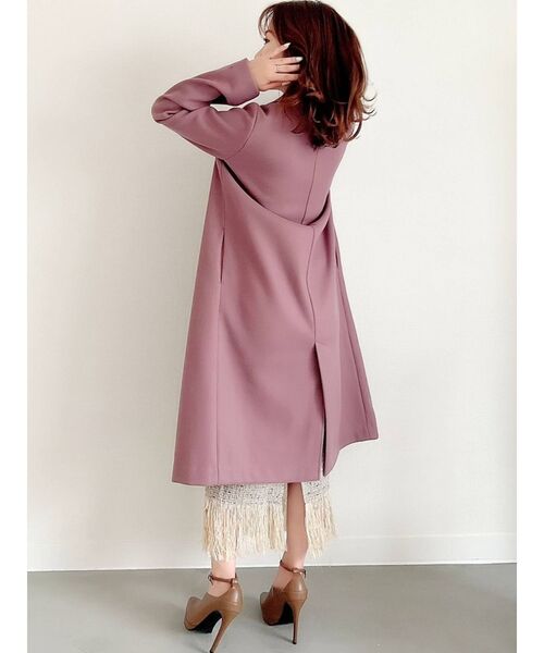 RESEXXY（リゼクシー）の「ミドルチェスターコート（チェスターコート・レディース・ブラック/ワイン/グリーン/パープル/ベージュ・FREE）」の14枚目の写真