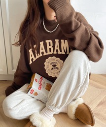 Java | 《JaVa ジャバコラボ》古着風アメカジフロッキープリントニットプルオーバー(ニット/セーター)