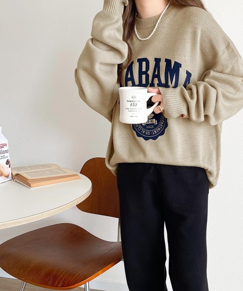 Java(ジャバ)の「《JaVa ジャバコラボ》古着風アメカジフロッキープリントニットプルオーバー(ニット/セーター・メンズ・ブラック/ベージュ/ブラウン/ネイビー/グレー・MEDIUM/LARGE/X-LARGE/SMALL)」の22枚目の写真