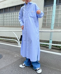 【GEVACO/ゲバコ】タイプライターストライプシャツワンピース