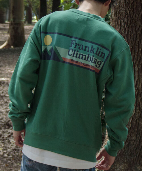 Franklin Climbing(フランクリンクライミング)の「【Franklin Climbing/フランクリンクライミング】ロゴスウエット バックプリント(スウェット・メンズ・ピンク/グリーン/ベージュ/チャコールグレー/グレー・L/M)」の5枚目の写真
