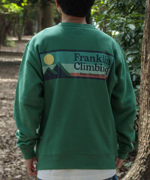 Franklin Climbing(フランクリンクライミング)の「【Franklin Climbing/フランクリンクライミング】ロゴスウエット バックプリント(スウェット・メンズ・ピンク/グリーン/ベージュ/チャコールグレー/グレー・L/M)」の12枚目の写真